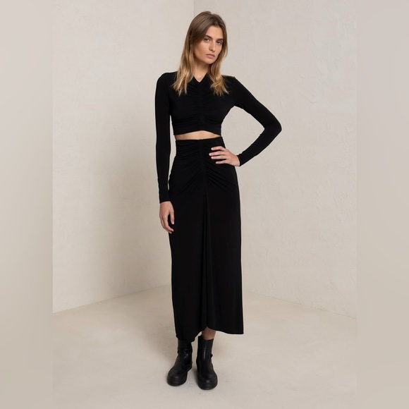 A.L.C. Janie Cropped Ruched Top - Picture 4 of 16